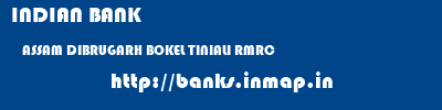 INDIAN BANK  ASSAM DIBRUGARH BOKEL TINIALI RMRC  banks information 